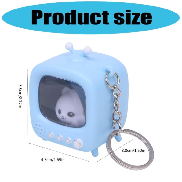 Novelty Television Keychain Glowing Doll Backpack Hanging Decoration For Night Visibility Camping Gear Kids Room