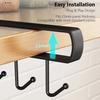 Kitchen Under Cabinet Hanging Hook Organizer Rack, No‑Drill Utensil Holder, Cabinet Shelf Hook for Mugs, Towels, Cooking Tools,