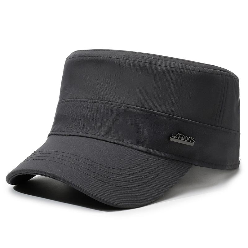Men's Flat Top Hat Outdoor Sun Protection Hat Middle-Aged Sports Cap