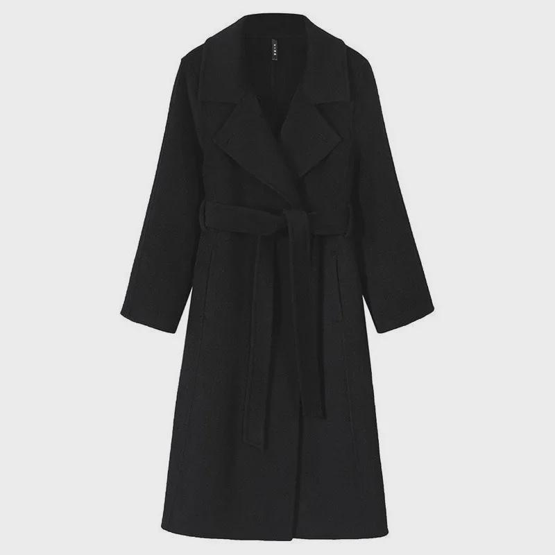 2023 Autumn/Winter Slim Double-Faced Wool Coat - Over-Knee Length