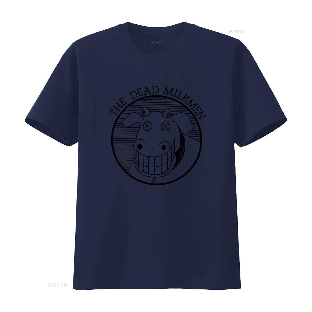DEAD MILKMEN The Cow Logo on White T shirt NEW MEDIUM ONLY vintage Washed Breathable graphic homme streetwear Versatile