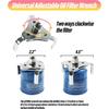 ESEWALAS Adjustable Carbon Steel Oil Filter Wrench, 2-1/2 In To 4.5 In, 3 Jaw Design, 2 Way Removal Tool Set