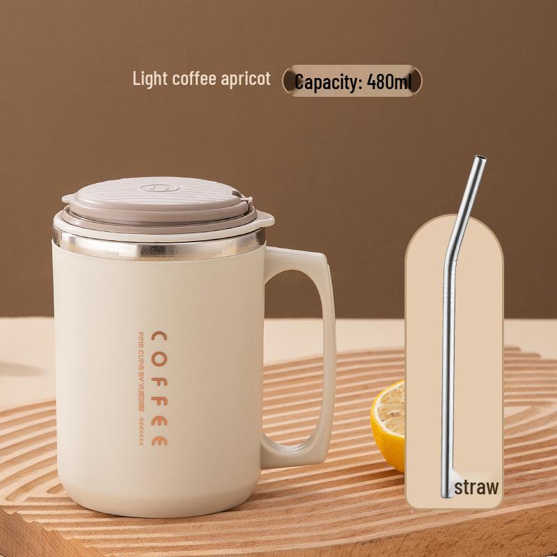 Cross-border Convenient Stainless Steel Thermos Mug - Double-layer 304 Office Cup
