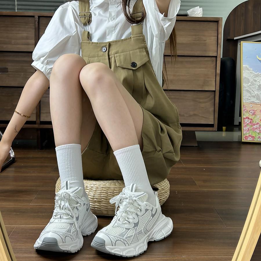 Hong Kong Style Platform Mesh Dad Shoes Women's Ins Tide 2025 New Retro Lace-up Casual Height-increasing Sports Shoes Women