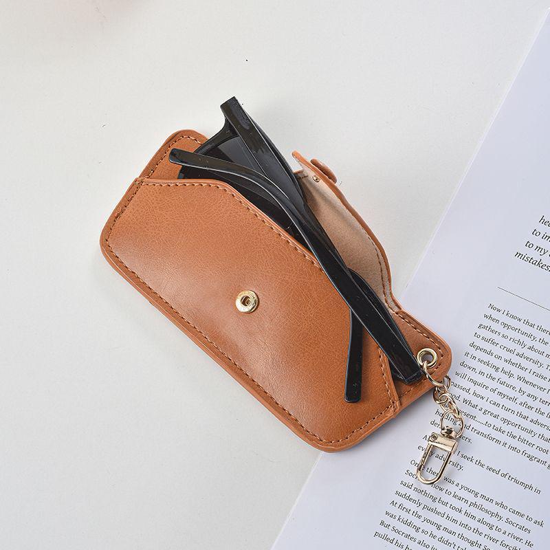 Genuine Leather Textured Pressure-Resistant Glasses Case for Myopia and Sunglasses