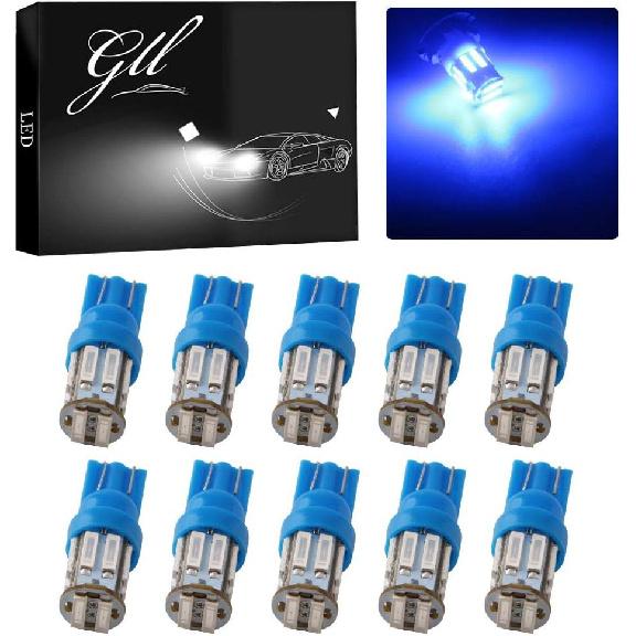 Grandview T10 194 168 921 W5W White LED Interior Lights Bulb Car Replacement Lights Truck License Plate Front Rear Sidemarker Light Dome Map LED