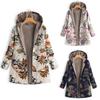 Casual Cotton Linen Loose Long Coat Printed Sleeve Fashion Jacket Vintage Zipper Women's Hooded Plus Size Temperament