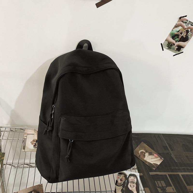 

Fashion Versatile Large Capacity Junior High School Student School Bag New Simple Casual Backpack чёрный