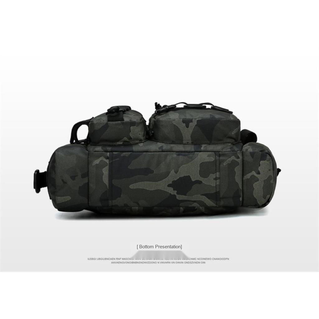 Crossbody Bag Unisex Nylon Multi Pocket Lightweight for Outdoor Fishing
