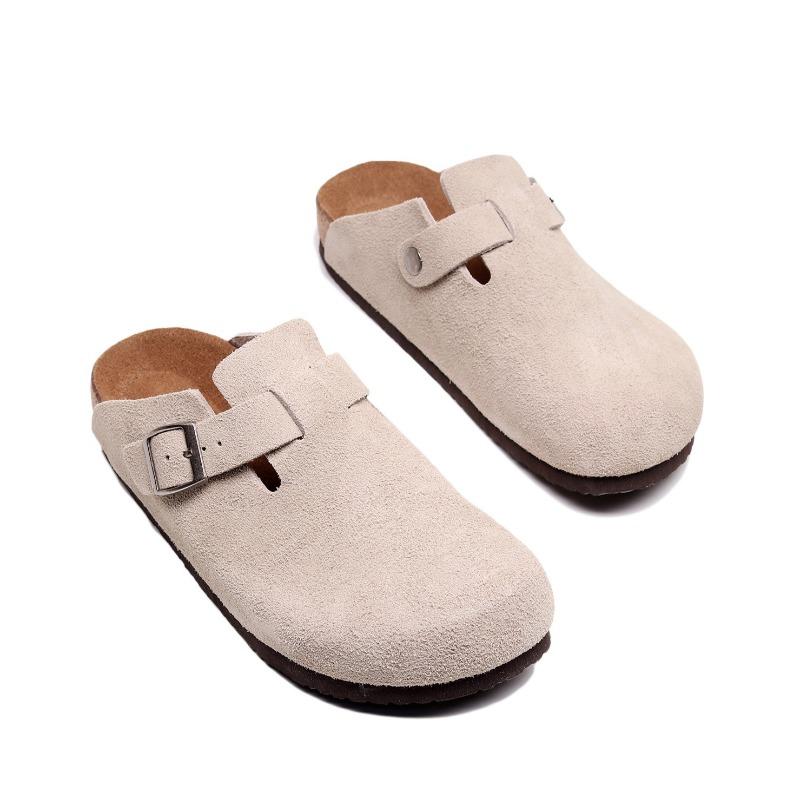 Cork Shoes, Women's Bag Head Slippers, Casual Half-pack, Retro Men's Half-tow Sandals Rizhang Series