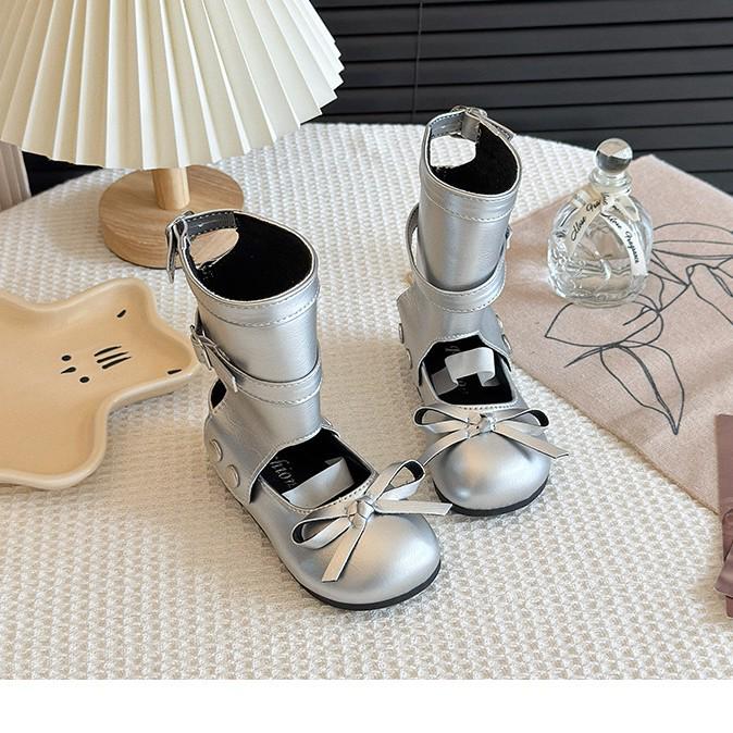 2025 Spring/Autumn Waterproof Leather Shoes for Girls - Soft Sole Children's Fashion Footwear