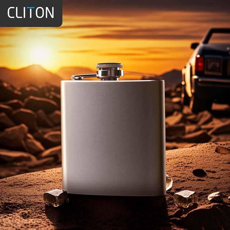 CLITON 304 Stainless Steel Portable Hip Flask