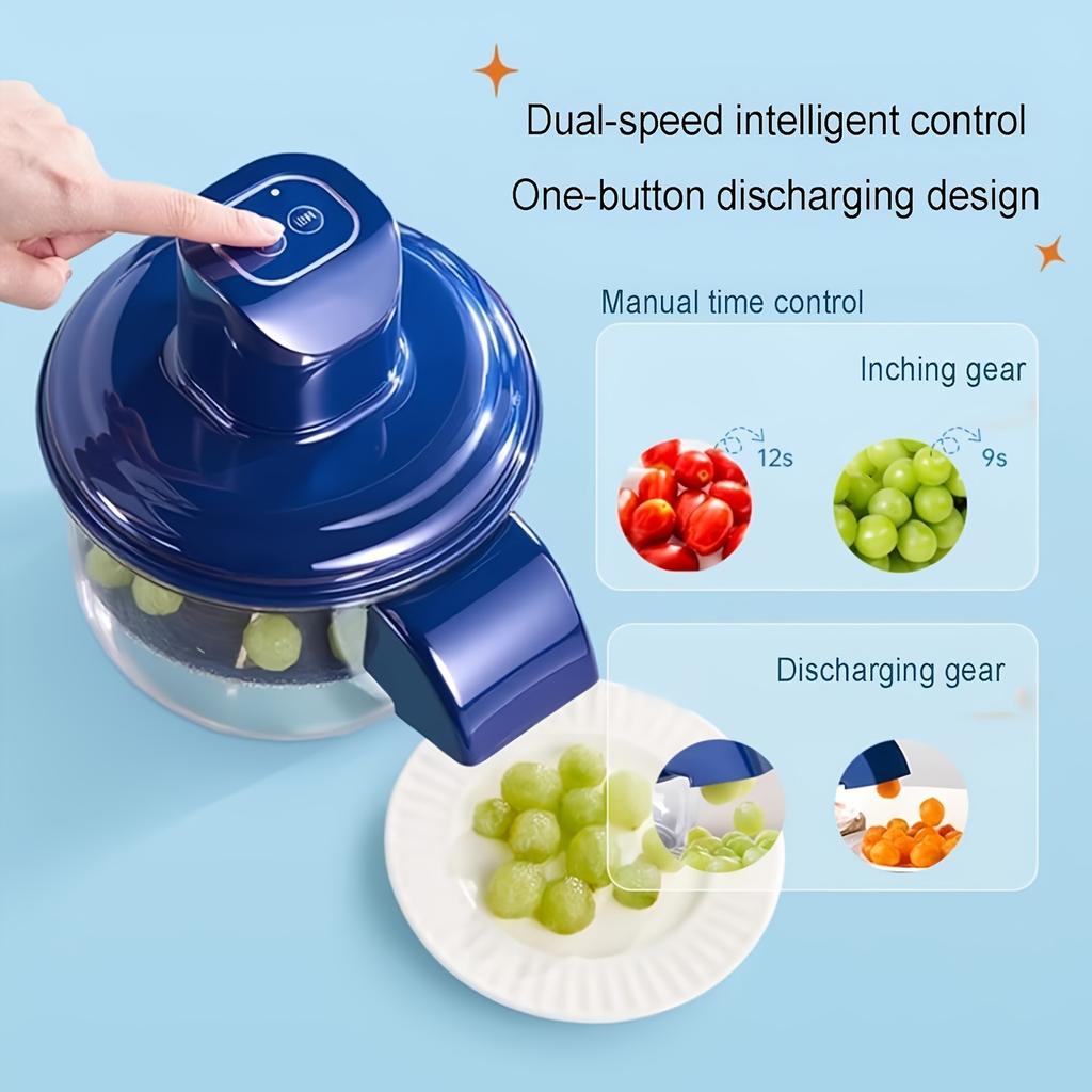 Rechargeable Electric Grape Peeler, Tomato and Garlic Slicer , Automatic Fruit , Vegetable Cutter for Kitchens, Commercial Milk Tea Shops
