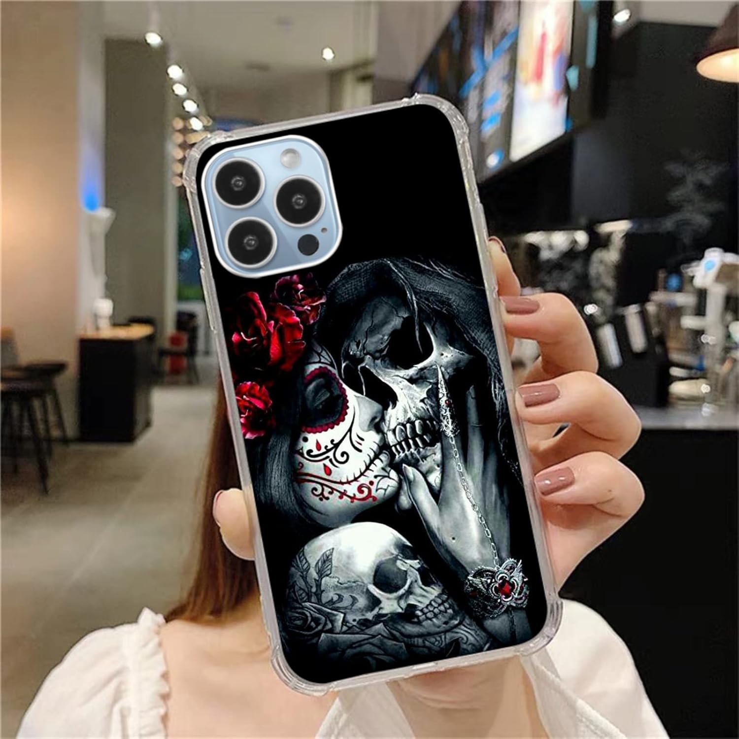

Чехол для телефона Kiss Skull для iPhone 13 Pro Max, Крутой скелет Sugar Girl для девочек, женщин, мужчин, Уникальный модный бампер из ТПУ Max