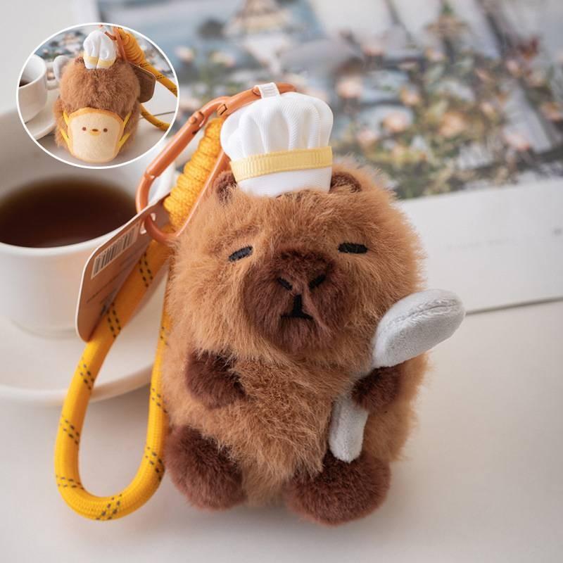 Plush Capybara Toy Keychain Creative Adorable Pendant Collectors Gifts Dolls