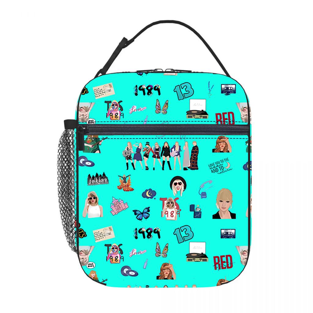 Taylor Swift Handheld Lunch Bag For Elementary And Secondary Students Full Print Meal Bag