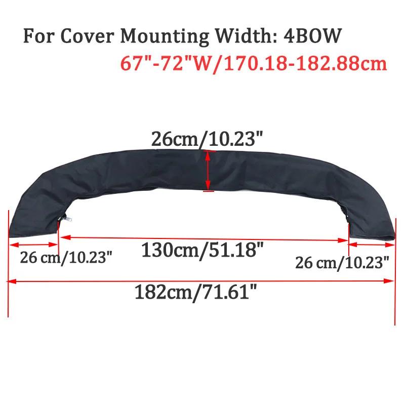 

600D 4 Bow Bimini Top Cover Boot Cover No Frame Yacht Boat Cover With Zip Anti UV Waterproof Dustproof Cover Marine Accessories
