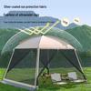 Portable Outdoor Mesh Gazebo: Large Sunshade Tent with Mosquito Net for Beach or Camping