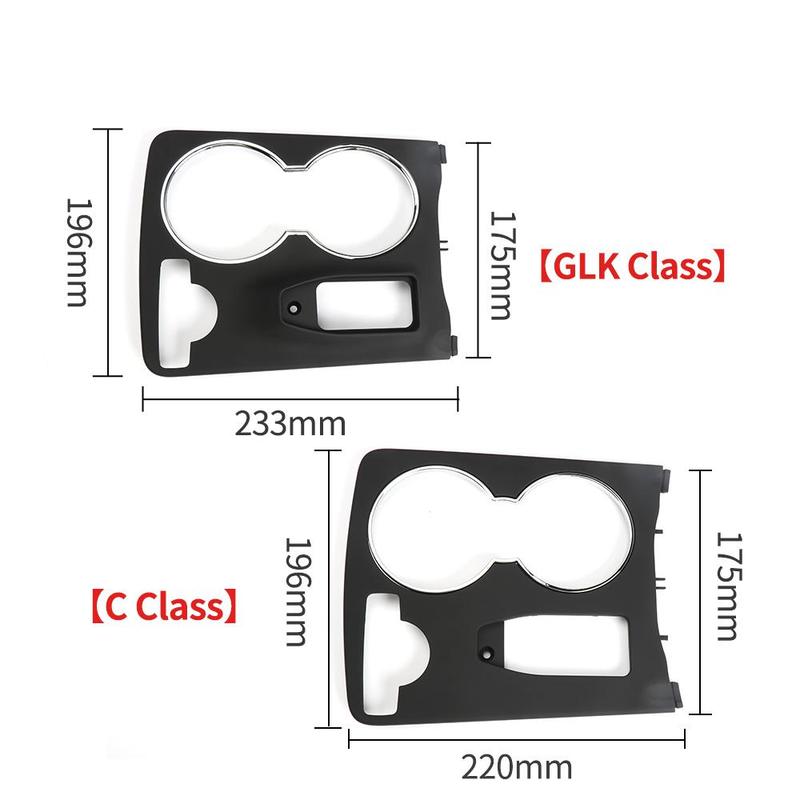 Zierabdeckung für Getränkehalter in der Mittelkonsole für Mercedes-Benz W204 C-Klasse 2046800307 X204 GLK-Klasse 20468002308