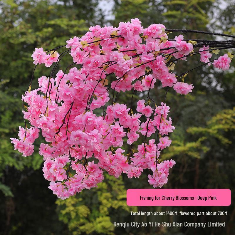 Artificial Cherry Blossom Branch - Dense 3-Prong/4-Prong Cherry Blossom Wedding Decoration