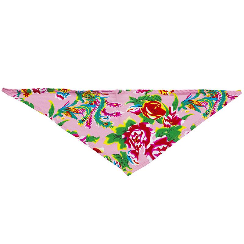 Trendy Floral Triangle Scarf for Men & Women - Outdoor Cycling, Sports, Hip-Hop Style