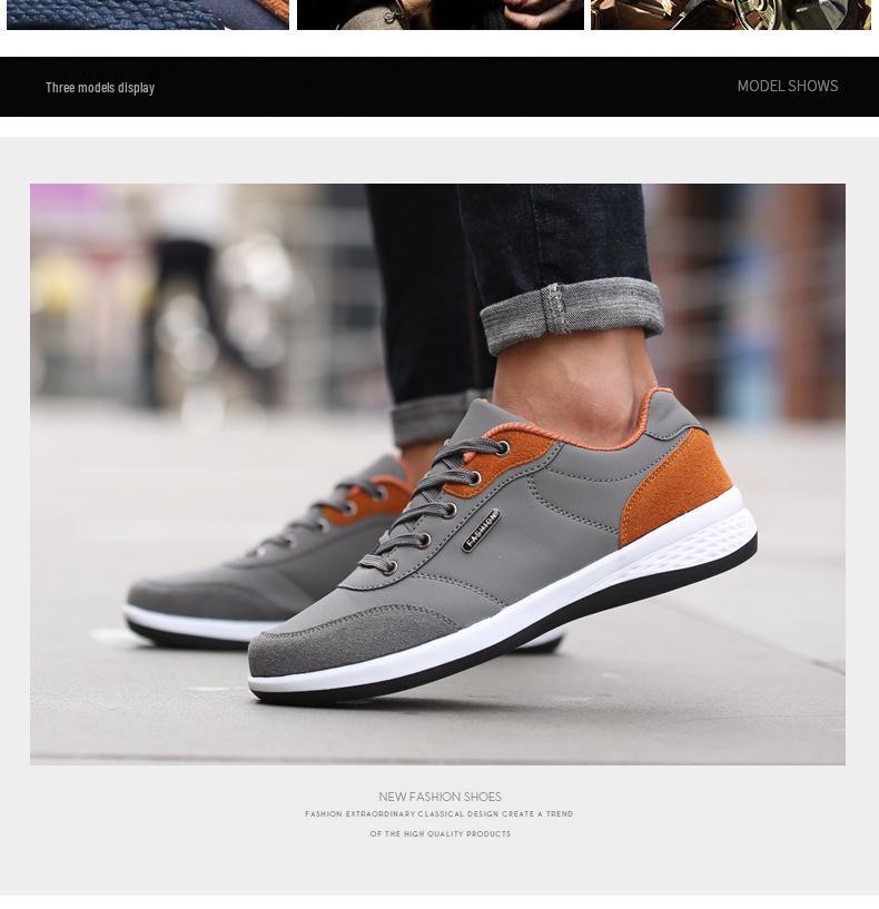 Spring Men's Non-slip Casual Walking Shoes - Soft Sole for Middle-aged and Elderly