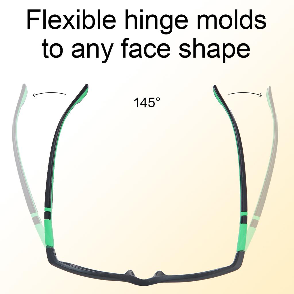 3pcs Sporty Ultra-Light TR90 Sports Reading Glasses Fashion Anti-Blue Light Reading Glasses Sports Frames Unisex Men Women