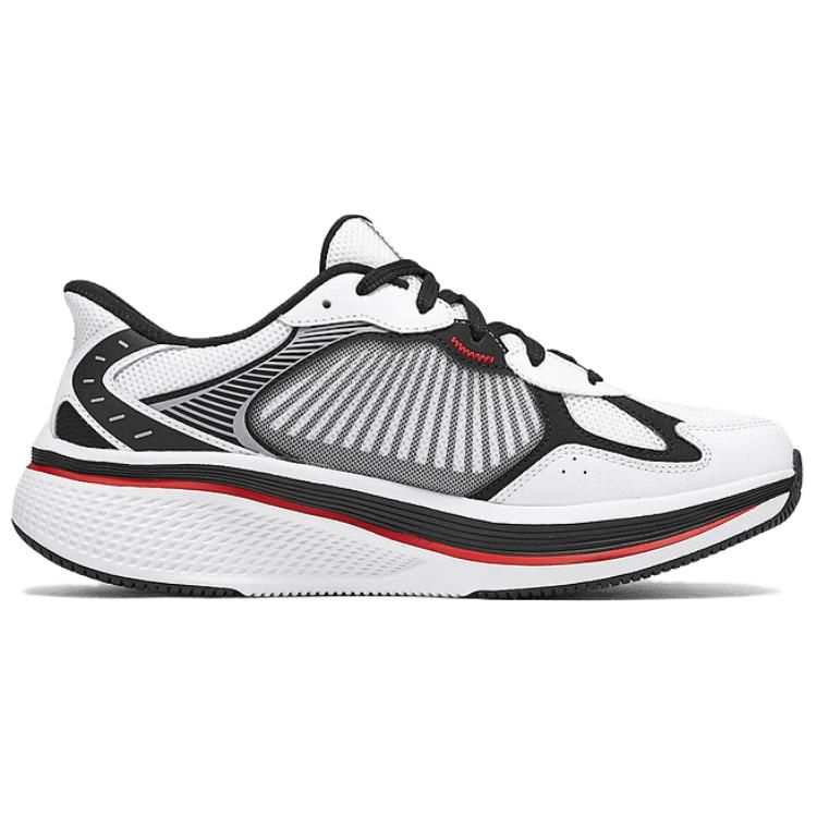 Skechers Go Run Elevate 2.0 Soft Comfortable Fabric Synthetic Leather Durable Low Top Running Shoes Men Sneaker White Black 220854-WBK