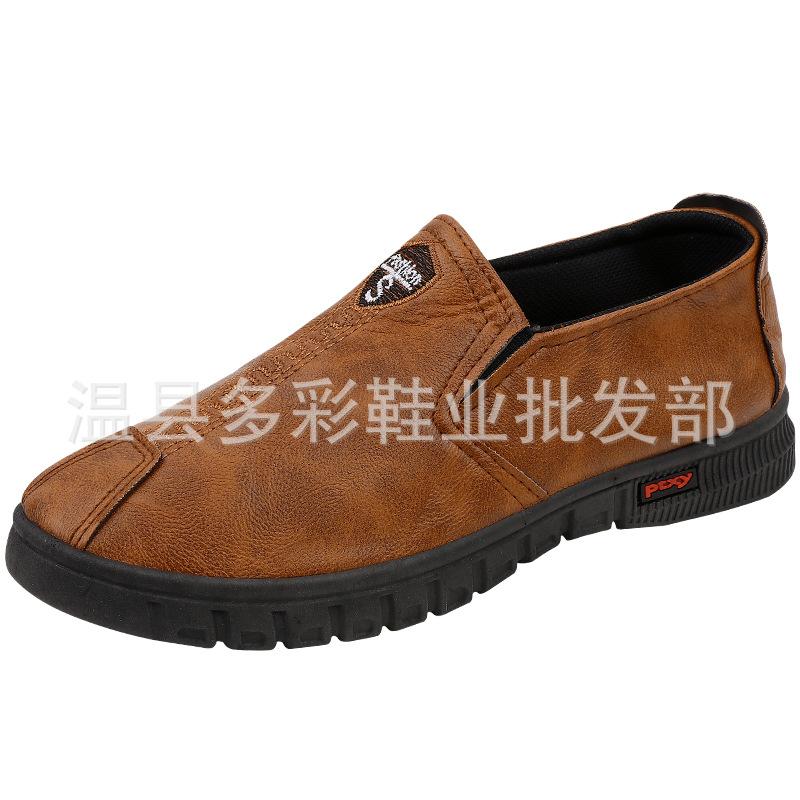 

Новая мужская кожаная обувь, бизнес-обувь на одной педали, с мягкой подошвой для вождения, удобная и легкая обувь для пап, повседневная обувь 44
