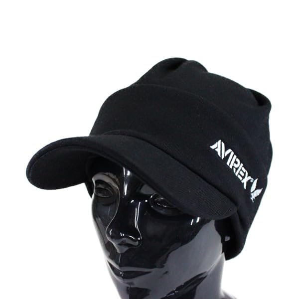 AVIREX Avirex Sweat Oslo Trendy Day Gift Cap, Men's, Popular, Hat, Spring/Summer, Fall/Winter, Father's (Black)