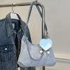 Casual Soft Large Capacity Tote Bag with Wide Strap Decorative Chain for Work Daily Shoulder Purse Use Commute Crossbody Bag