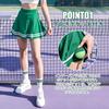 [MORGEN SKY] Tennis Skort Skirt for Women, Mini Skirt with Inner Shorts, Two Stripes, Downward-Facing Pockets, Cheerleader, Gym Uniform, Supporter, Sp