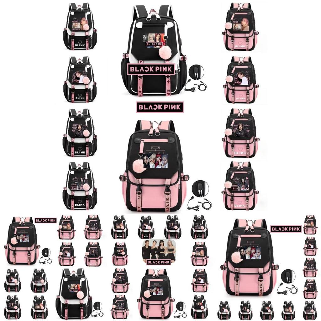 Blackpink Lisa Inspired Starry Sky Backpack Trendy Oxford Cloth Street Style Bag