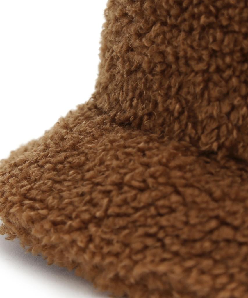 Eondeokeonteulolseutyudio Poodle Winter Fur Detail Feminine Women'S Casual Bucket Hat Block Bucket / Poodle / Camel