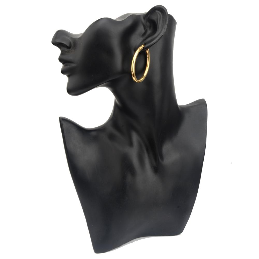 Bten Big Earrings New Arrival Modish Fashionable For Women Gold Tone Color Hoop Earrings Jewelry Round Large Size Hoop EarringsTrendy Jewelry