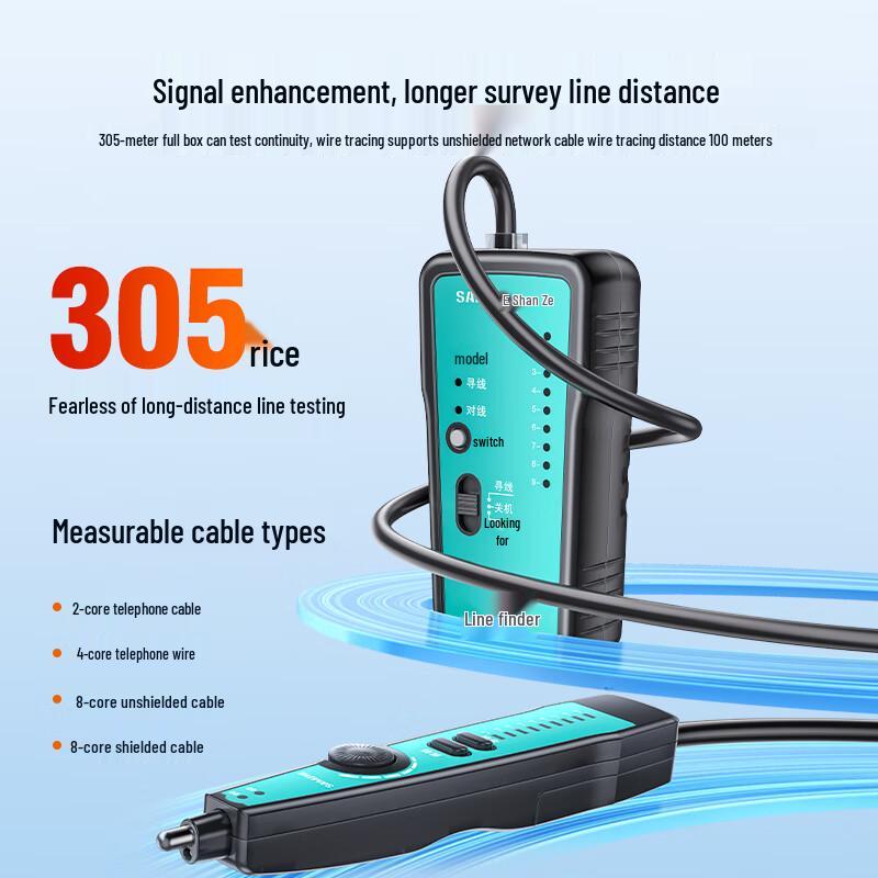 Shanze Multi-Function Network Cable Tester & Wire Tracer