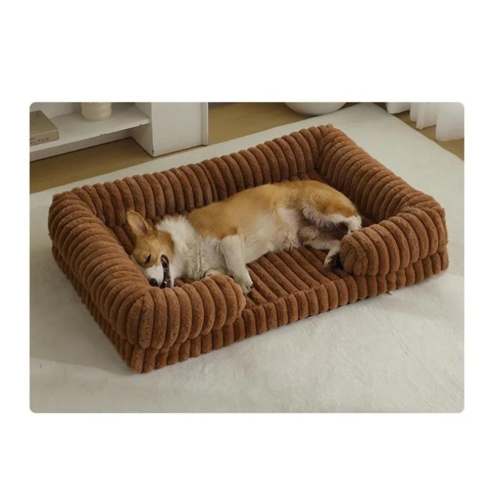 Foam Sofa S M L XL XXL Calming Dog Bed Orthopedic Memory Foam Sofa Couch Waterproof Removable Cover Plush Mat for Small Medium