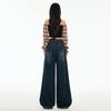 Women's Autumn High-Waisted Hong Kong Style Floor-Sweeping Loose Jeans