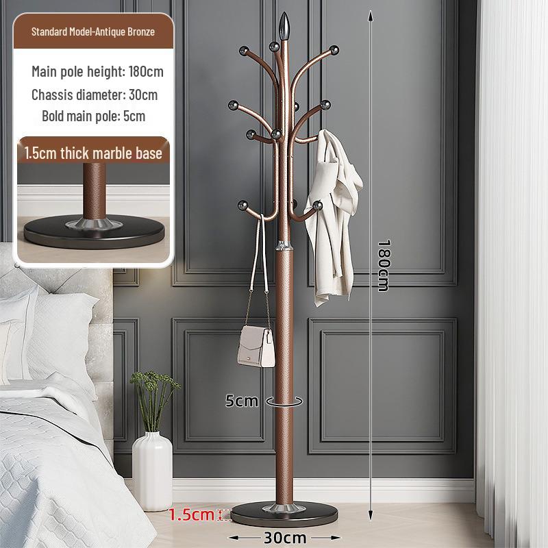 European Style Floor-Standing Coat and Bag Rack for Bedroom