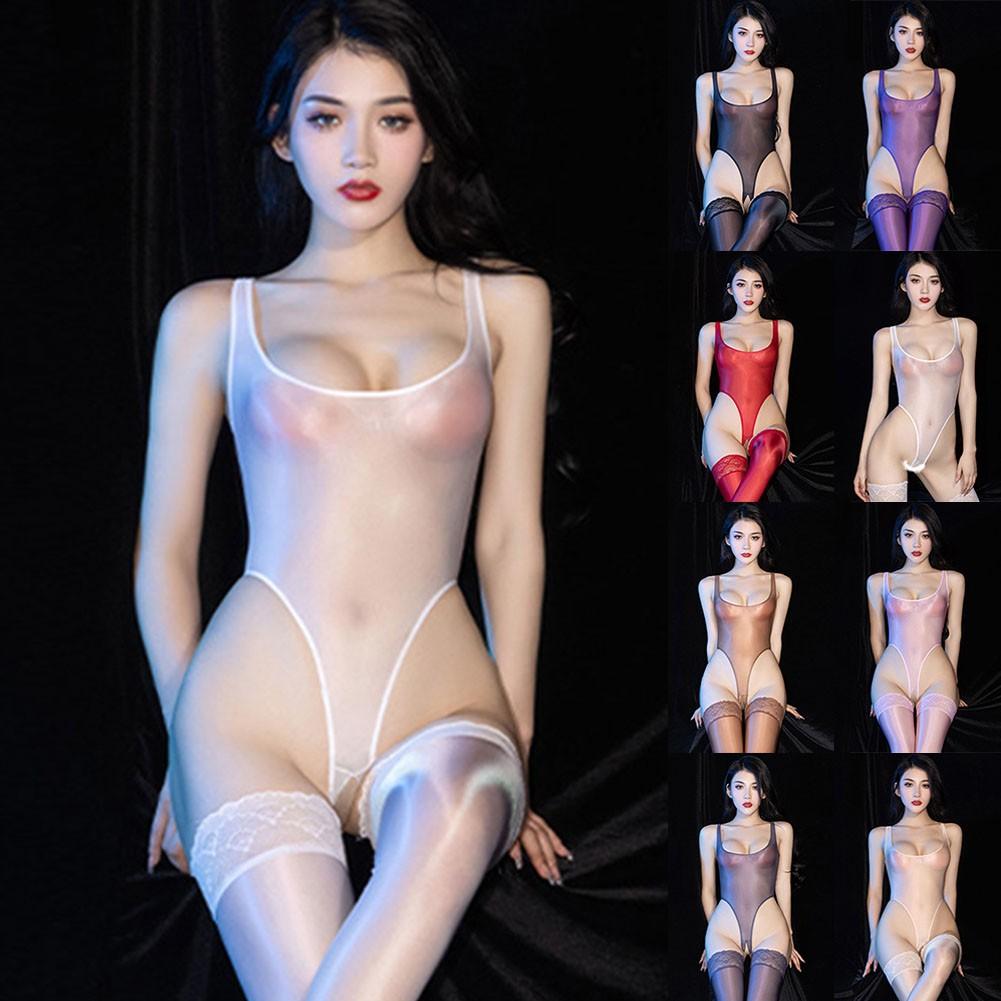 Breathable Jumpsuits Underwear Crothless Leotard Nightwear