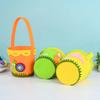 Cartoon Easter Felt Basket Colorful Chicken Egg Hunt Basket Easter Candy Gift Bag  Children Gifts