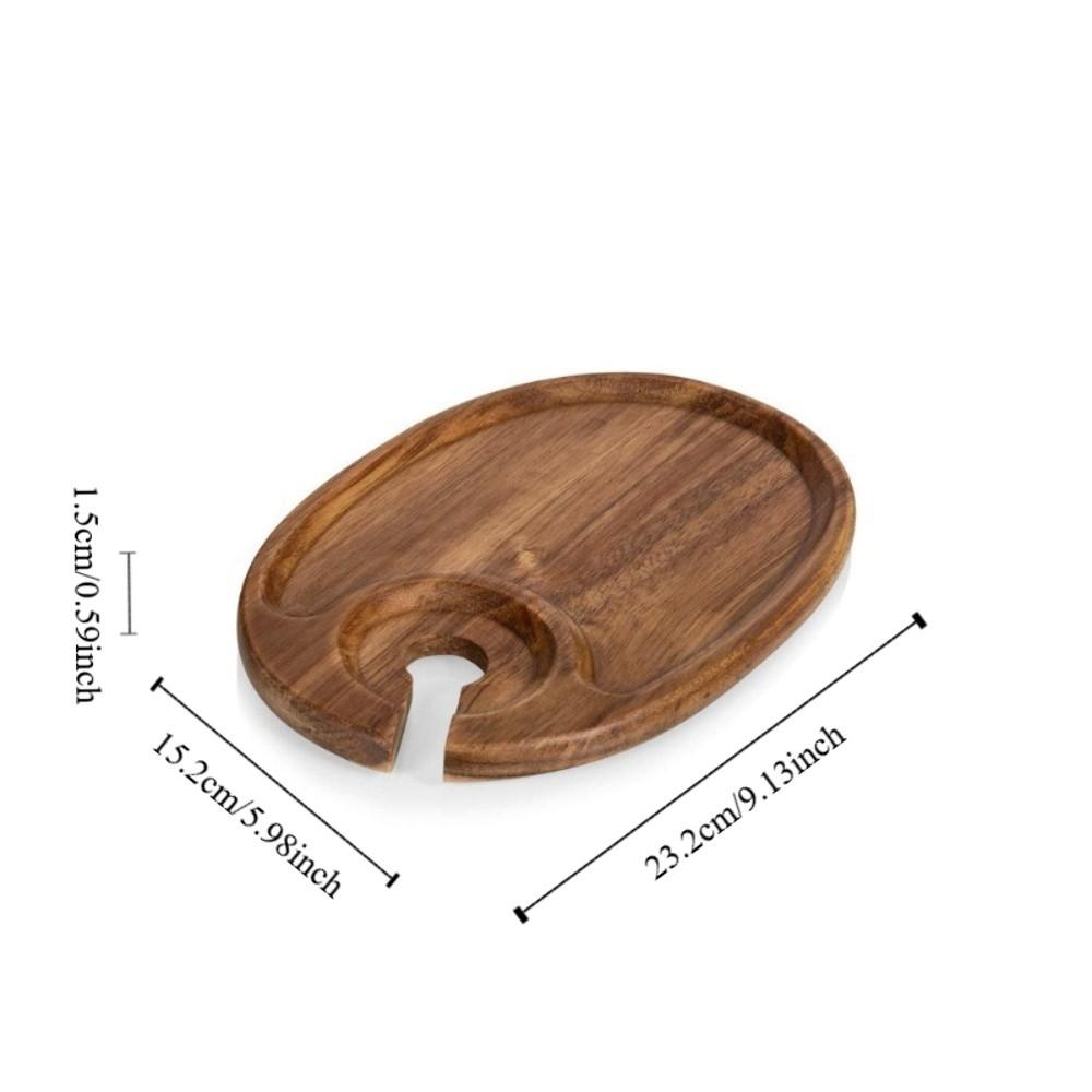 Smooth Surface Goblet Charcuterie Board Wooden Tall Glass Holder Serving Trays  Cheese