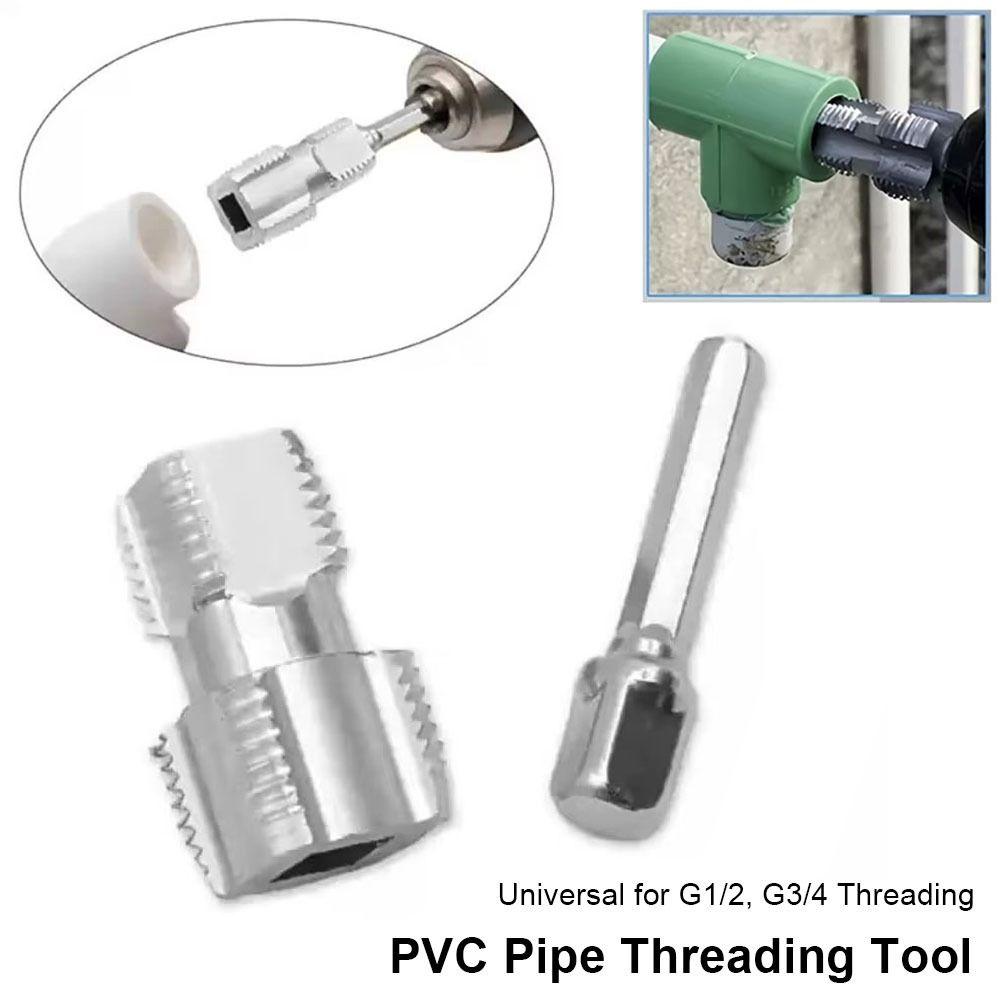 

1Pcs Detachable PVC Pipe Threader Aluminium Thread Maker Tool Electric Drill Accessory