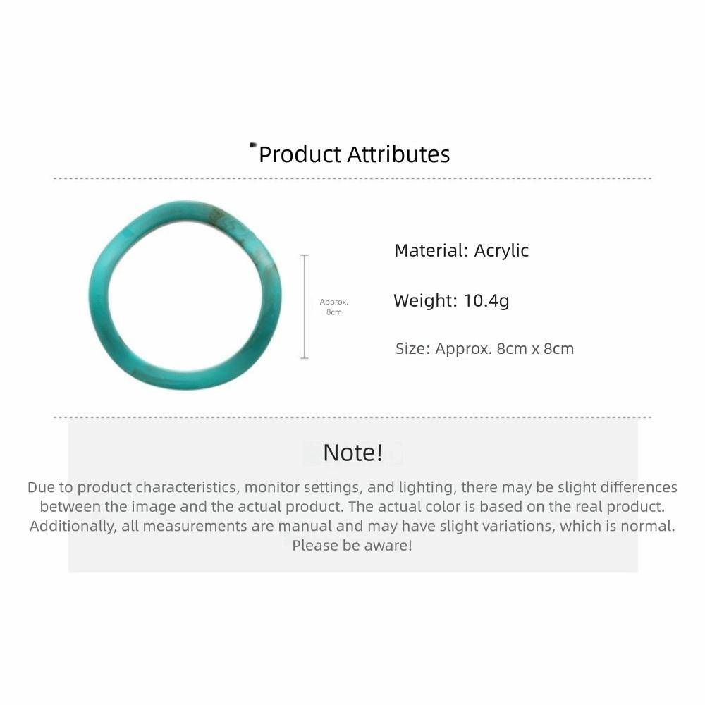 Acrylic Irregular Bangles Glitter Resin Bracelets Retro Vintage Jewelry Accessories Party