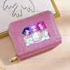 Kpop Dämonenjäger Geldbörse Damen Pailletten Glitzernde Münzbörse Modische Kleine Clutch Kartenhalter für Damen