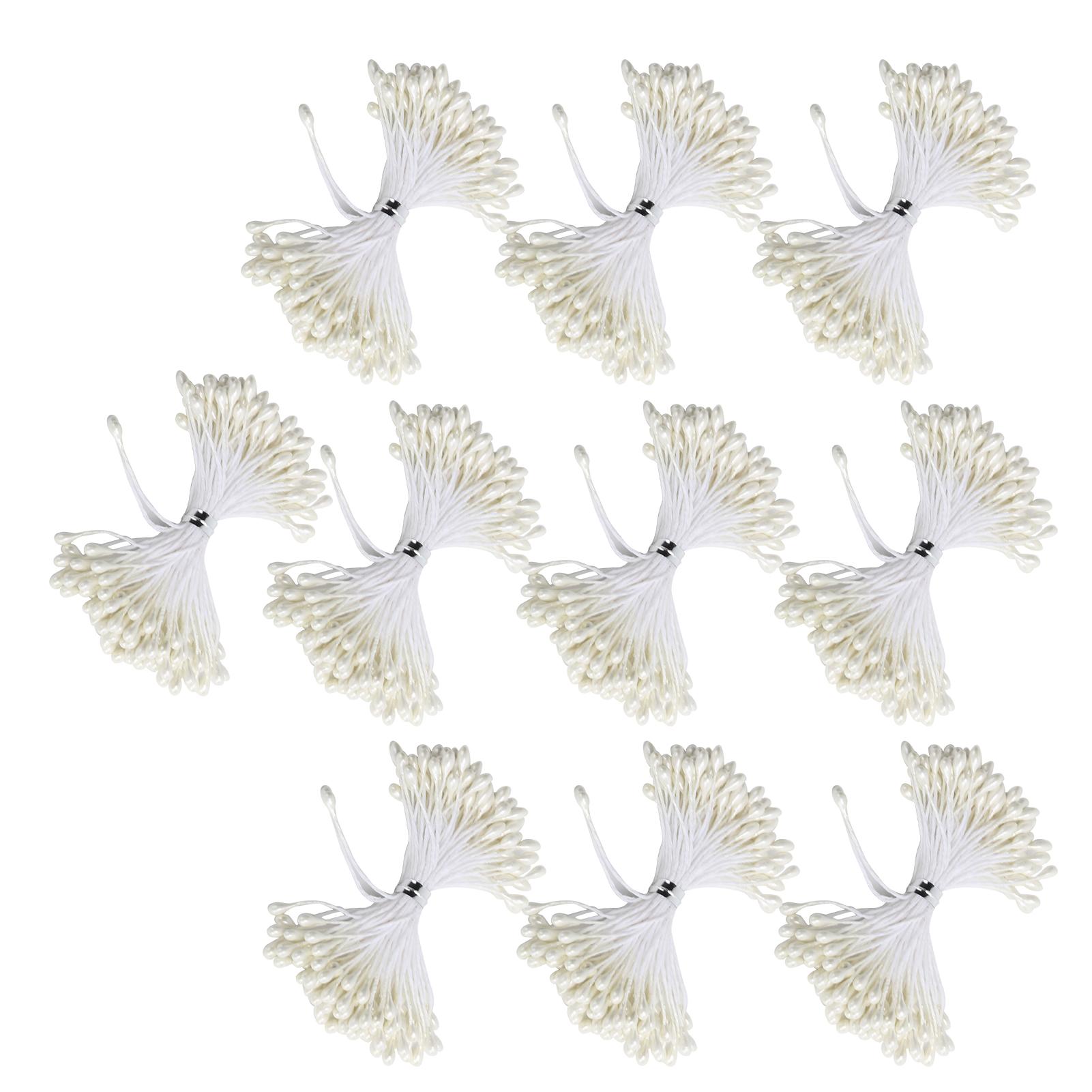 

900Pcs Flower Stamen Artificial CreamColored Gypsum Bouquet Decoration Handicraft Materials(3mm(#4) )