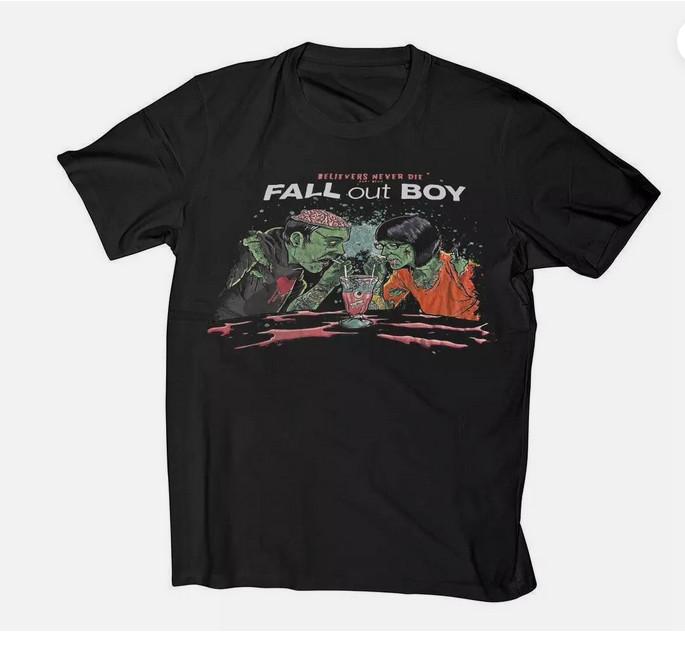 Vtg Fall Out Boy Believers Never Die Part Deux Tour 2009 Black T-shirt HOT