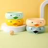 1PC Plastic Duck Shape Soap Box Cartoon Soap Dish Drainable Soap Holder Soap Container Tray Bathroom Accessories