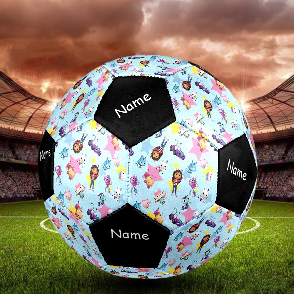 Custom Name Gabby’s Dollhouse Theme Size 5 Soccer Ball, Suitable for Both Indoor and Outdoor Matches, a Gift Suitable for Everyone.