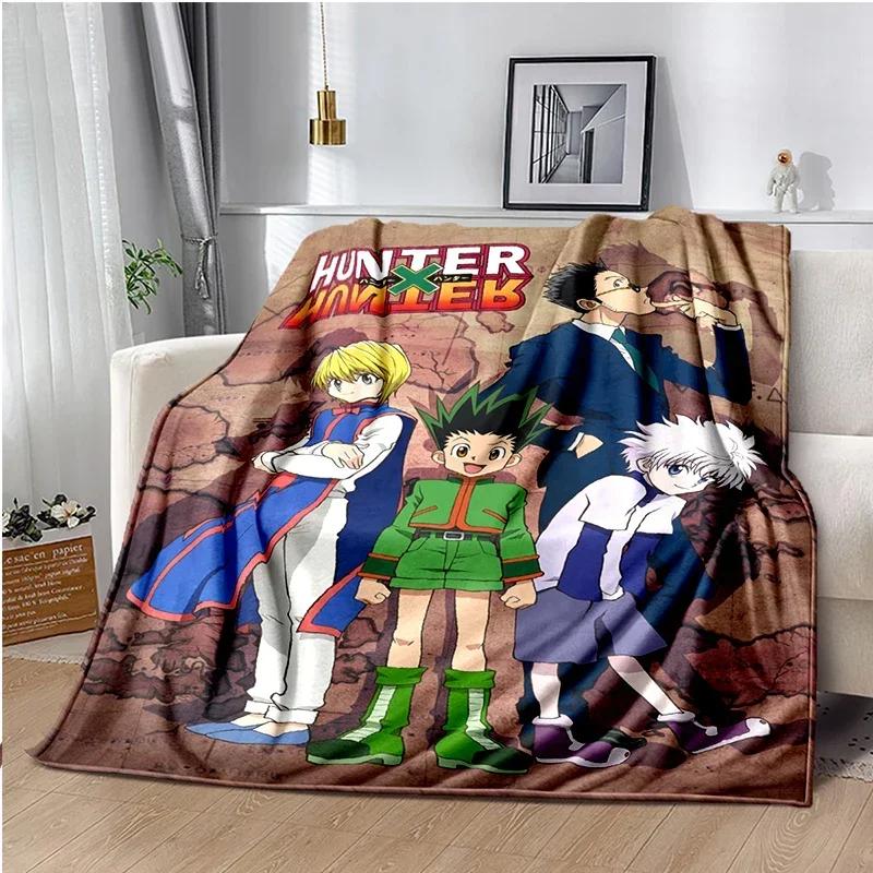 HUNTER X HUNTER Wurfdecke Anime Weiche Decke Leicht Warm Cartoon Decken für Kinderzimmer Schlafzimmer